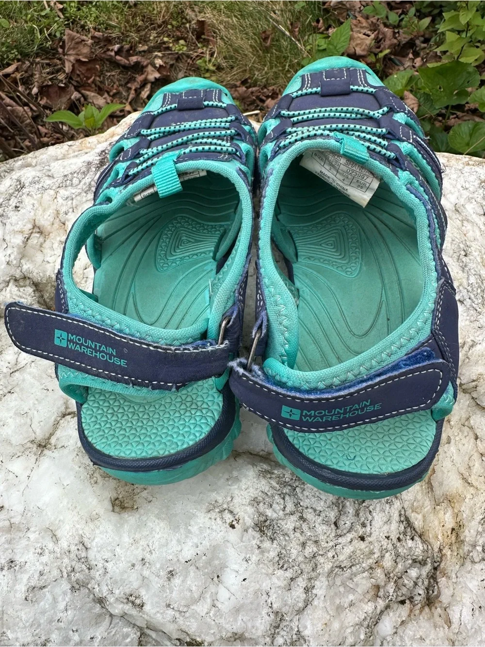 Kids Navy and Teal Water Shoes with Protective Toe